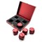 Dice D6 Aluminium 16 mm 5pcs. Red in Case - photo 25331