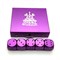 Dice D6 Aluminium 16 mm 5pcs. Purple in Case - photo 25333