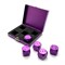 Dice D6 Aluminium 16 mm 5pcs. Purple in Case - photo 25335