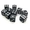 Dice D6 16 mm 10pcs. Black with Sharp Corners - photo 25343
