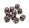 Dice D6 12 mm 10pcs. Brown - photo 25349