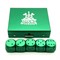 Dice D6 Aluminium 16 mm 5pcs. Green in Case - photo 25356