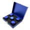 Dice D6 Aluminium 16 mm 5pcs. Blue in Case - photo 25367