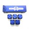 Dice D6 Aluminium 16 mm 5pcs. Blue in Tube - photo 25370