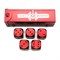 Dice D6 Aluminium 16 mm 5pcs. Red in Tube - photo 25385