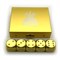 Dice D6 Aluminium 16 mm 5pcs. Gold in Case - photo 25391