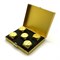 Dice D6 Aluminium 16 mm 5pcs. Gold in Case - photo 25392