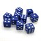 Dice D6 16 mm 10pcs. Blue with Sharp Corners - photo 25403