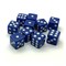 Dice D6 12 mm 10pcs. Blue - photo 25421
