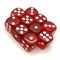 Dice D6 14 mm 10pcs. Red Transparent - photo 25427