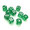 Dice D6 14 mm 10pcs. Emerald Transparent - photo 25433