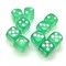 Dice D6 14 mm 10pcs. Mint Transparent - photo 25435