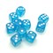 Dice D6 14 mm 10pcs. Light Blue Transparent - photo 25440
