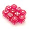 Dice D6 14 mm 10pcs. Pink Transparent - photo 25442