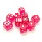 Dice D6 14 mm 10pcs. Pink Transparent - photo 25443