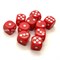 Dice D6 16 mm 10pcs. Red - photo 25452