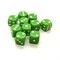 Dice D6 16 mm 10pcs. Green - photo 25455