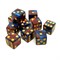 Dice Set D6 Pearlescent Ice and Flame 16 mm with Square Corners (10 pcs.) - photo 25466
