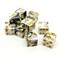 Dice Set D6 Pearlescent White Marbled 16 mm with Square Corners (10 pcs.) - photo 25471