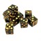 Dice Set 10 pcs. D6 Pearlescent "Lost Artefact" 16 mm with Square Corners - photo 25487