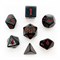 7-Piece RPG Dice Set — Black with Red - photo 25551