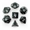 7-Piece RPG Dice Set — Black with White - photo 25553
