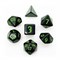 7-Piece RPG Dice Set — Black with Green - photo 25554