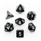 7-Piece RPG Dice Set — Black with White - Classic - photo 25560