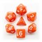 7-Piece RPG Dice Set — Orange with White - photo 25564