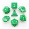 7-Piece RPG Dice Set — Green with White - photo 25566