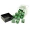 Dice Set 36 pcs. D6 Green with Sharp Corners 12 mm - photo 25606