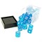 Dice Set 36 pcs. D6 Light Blue Transparent 12 mm - photo 25608