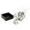Dice D6 16 mm 12pcs in Plastic Box. White with Sharp Corners - photo 25624