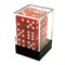 Dice D6 16 mm 12pcs in Plastic Box. Red with Sharp Corners - photo 25629