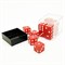 Dice D6 16 mm 12pcs in Plastic Box. Red with Sharp Corners - photo 25630