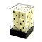 Dice D6 16 mm 12pcs in Plastic Box. Beige with Sharp Corners - photo 25633