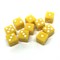 Dice D6 12 mm 10pcs. Yellow - photo 25739
