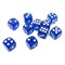 Dice D6 12 mm 10pcs. Blue Transparent - photo 25747