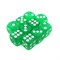 Dice D6 12 mm 10pcs. Green Transparent - photo 25748