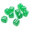 Dice D6 12 mm 10pcs. Green Transparent - photo 25749