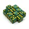 Dice Set D6 Marbled Green Depth 16 mm with Square Corners (10 pcs.) - photo 25762