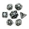 7-Piece Metal RPG Dice Set — Black-White Stained Glass - photo 25922
