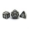 7-Piece Metal RPG Dice Set — Black-White Stained Glass - photo 25924