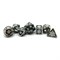 7-Piece Metal RPG Dice Set — Black-White Stained Glass - photo 25925