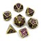 7-Piece Metal RPG Dice Set — Burgundy Stained Glass - photo 25948
