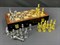 Gift Chess Set 29×29 cm "Gambit Silver/Gold" with Weighted Pieces / Board Game - photo 28481