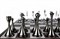 Gift Chess Set "Luxury" Silver and Blackened Metal 30×30 cm / Board Game - photo 28912