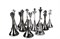 Gift Chess Set "Luxury" Silver and Blackened Metal 30×30 cm / Board Game - photo 28913