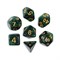 7-Piece RPG Dice Set — Space Green-Black - photo 29097