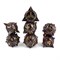 7-Piece Metal RPG Dice Set — Obsidian Hedgehog - photo 29460
